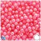 BeadTin Dark Pink Translucent AB 8mm Round Plastic Craft Beads (150pcs)